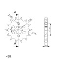 Piñón Supersprox Yamaha 428 x 14