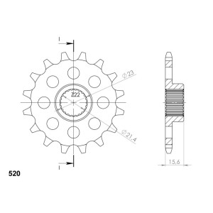 Piñón Supersprox Yamaha 520 x 15