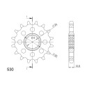 Piñón con Goma Supersprox Yamaha 530 x 16