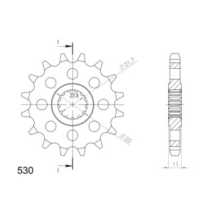 Piñón Supersprox Yamaha 530 x 16