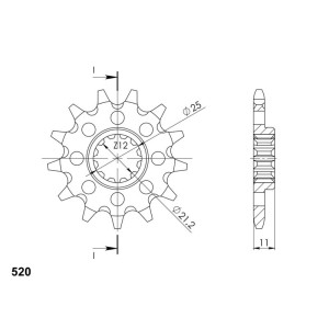 Piñón Supersprox Husqvarna 520 x 13