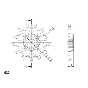 Piñón Supersprox Husqvarna 520 x 15
