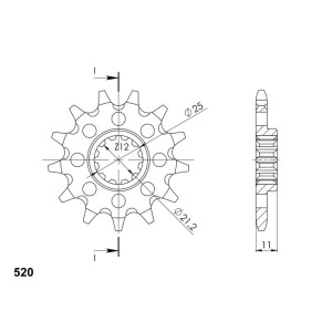 Piñón Supersprox Husqvarna 520 x 16