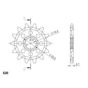Piñón Supersprox Husqvarna 520 x 13