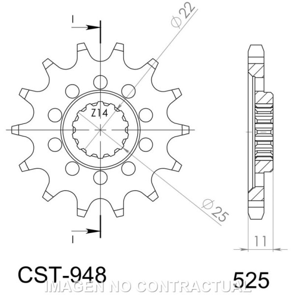Piñón Supersprox MV Agusta 525 x 15