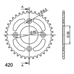 Corona Supersprox Aluminio Honda 420 x 37