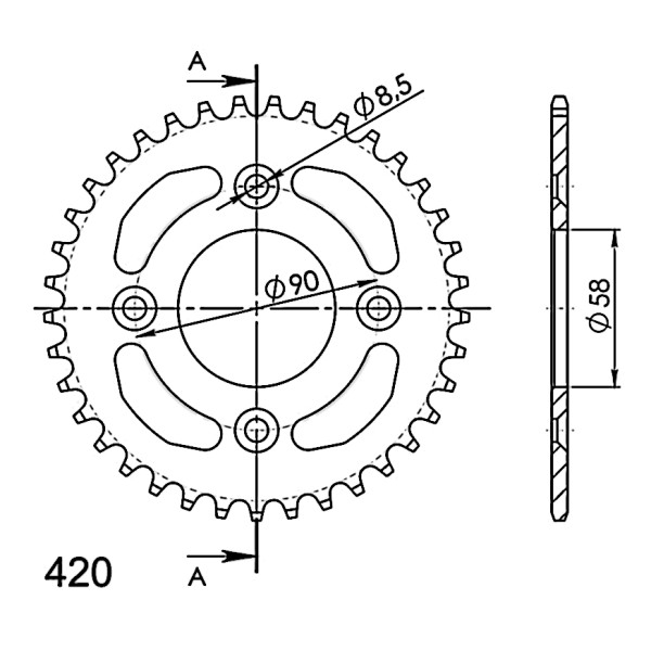 Corona Supersprox Aluminio Honda 420 x 37