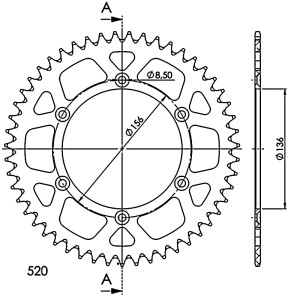 Corona Supersprox Aluminio Azul 49 D