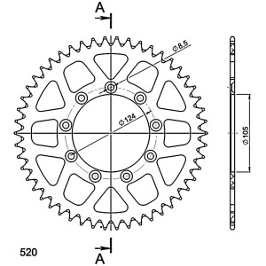 Corona Supersprox Aluminio TM 520 x 50