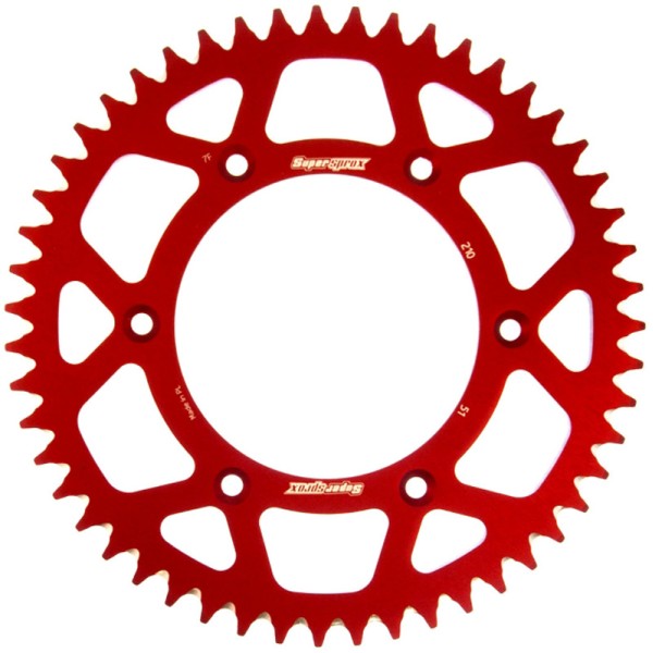 Corona Supersprox Aluminio Roja 51 D