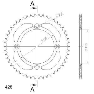 Corona Supersprox Aluminio Honda 420 x 49