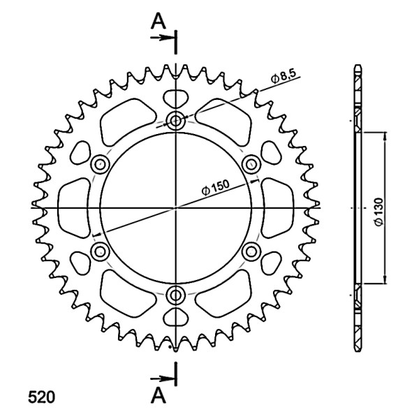Corona Supersprox Aluminio Azul 47 D