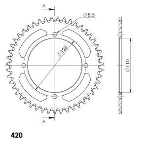 Corona Supersprox Aluminio Suzuki 420 x 47