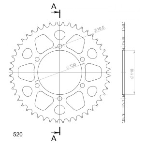 Corona Supersprox Aluminio Suzuki 520 x 48