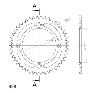 Corona Supersprox Aluminio KTM 428 x 46