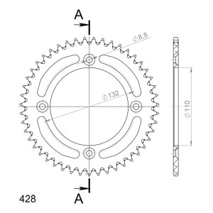 Corona Supersprox Aluminio Naranja 47 D