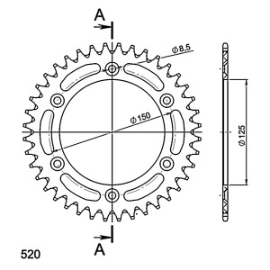 Corona Supersprox Aluminio Naranja 40 D