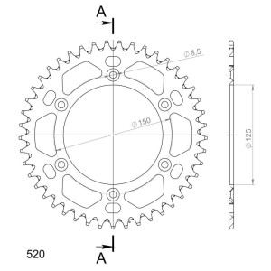 Corona Supersprox Aluminio KTM 520 x 45