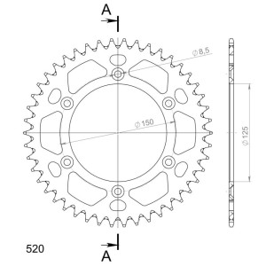 Corona Supersprox Aluminio Naranja 46 D