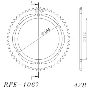 Corona Supersprox acero Hyosung 428 x 52