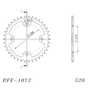 Corona Supersprox acero Kymco 520 x 38