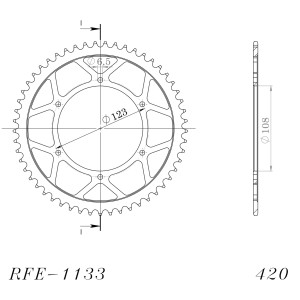 Corona Supersprox acero Aprilia - Derbi 420 x 53