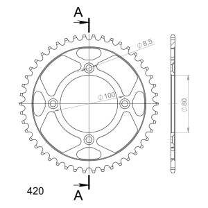 Corona Supersprox acero Honda 420 x 46