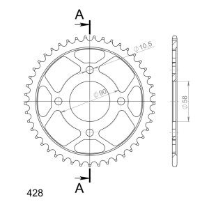 Corona Supersprox Acero Honda 428x45