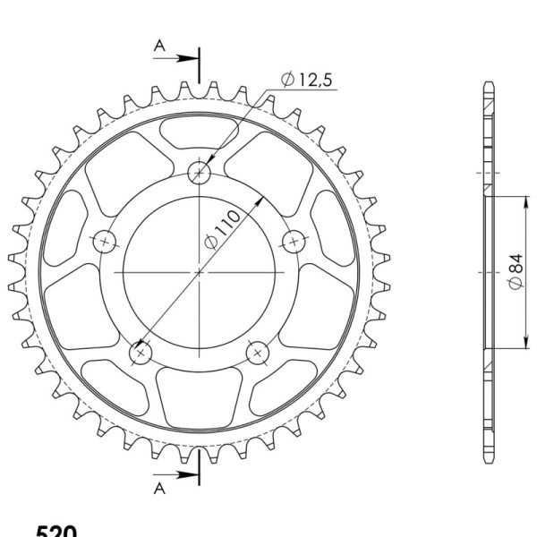 Corona Supersprox acero Honda 520 x 40