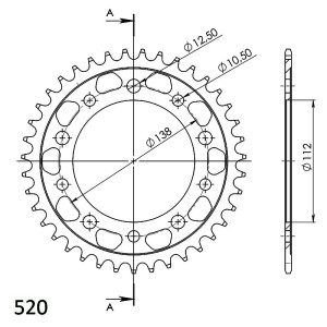 Corona Supersprox Acero 520 X 38