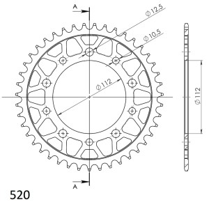 Corona Supersprox acero Honda 520 x 43