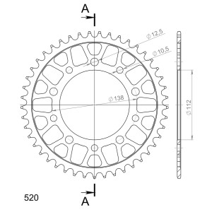 Corona Supersprox acero Honda 520 x 45