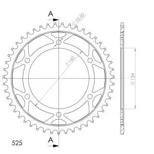 Corona Supersprox acero Honda 525 x 46