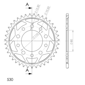 Corona Supersprox acero Honda 530 x 39
