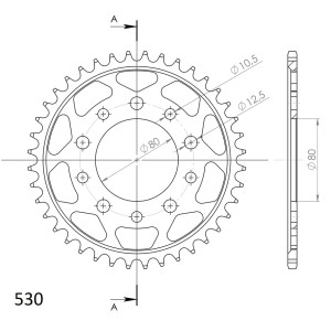 Corona Supersprox acero Honda 530 x 40