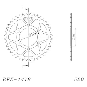 Corona Supersprox acero Polaris 520 x 40