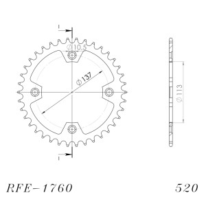 Corona Supersprox acero Suzuki 520 x 40