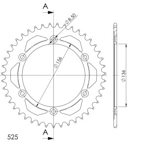 Corona Supersprox acero Suzuki 525 x 43