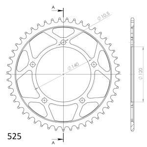 Corona Supersprox acero Suzuki 525 x 47