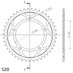 Corona Supersprox Acero Triumph 520 X 43