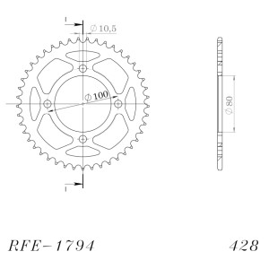 Corona Supersprox acero Suzuki 428 x 45