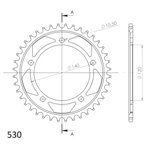 Corona Supersprox acero Suzuki 530 x 40