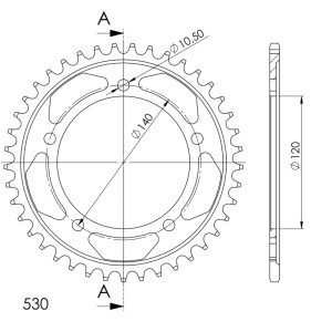 Corona Supersprox acero Suzuki - Triumph 530 x 41