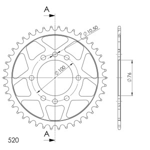 Corona Supersprox acero Suzuki 520 x 42
