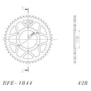 Corona Supersprox acero Yamaha 428 x 48