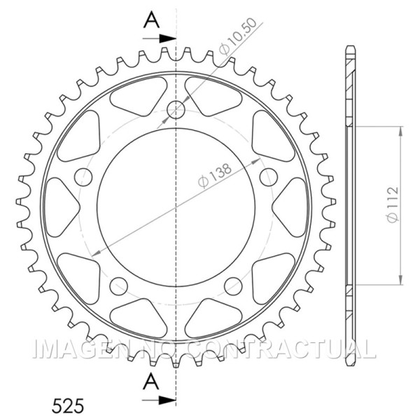 Corona Supersprox Acero Yamaha 525 x 45