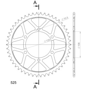 Corona Supersprox acero Triumph 525 x 50