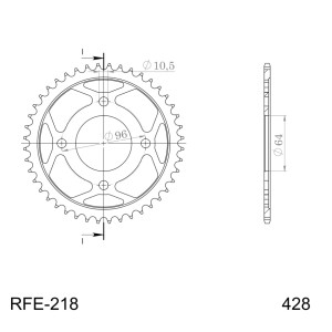 Corona Supersprox acero Honda 428 x 44