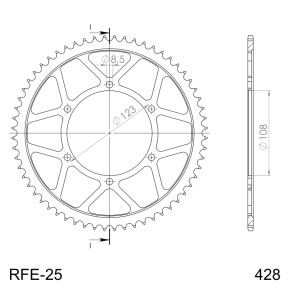 Corona Supersprox Acero Aprilia 428 x 60