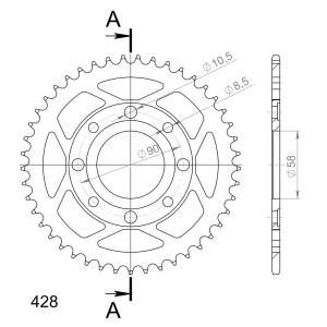 Corona Supersprox acero Daelim 428 x 45